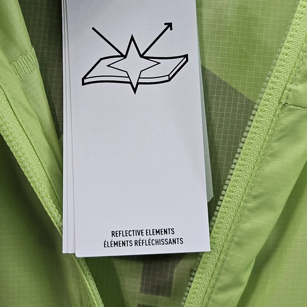 ADIDAS Women's Aeroready Lime and‎ Black Windbreaker Running Jacket Size Small